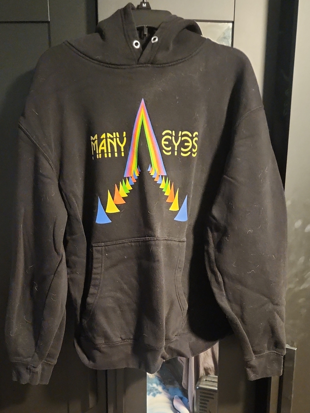 Many Eyes Black Hoodie XL